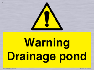 Warning Drainage pond